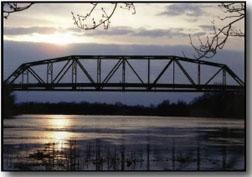 The Veteran's Memorial Bridge in Calhoun & a bridge in Beech Grove